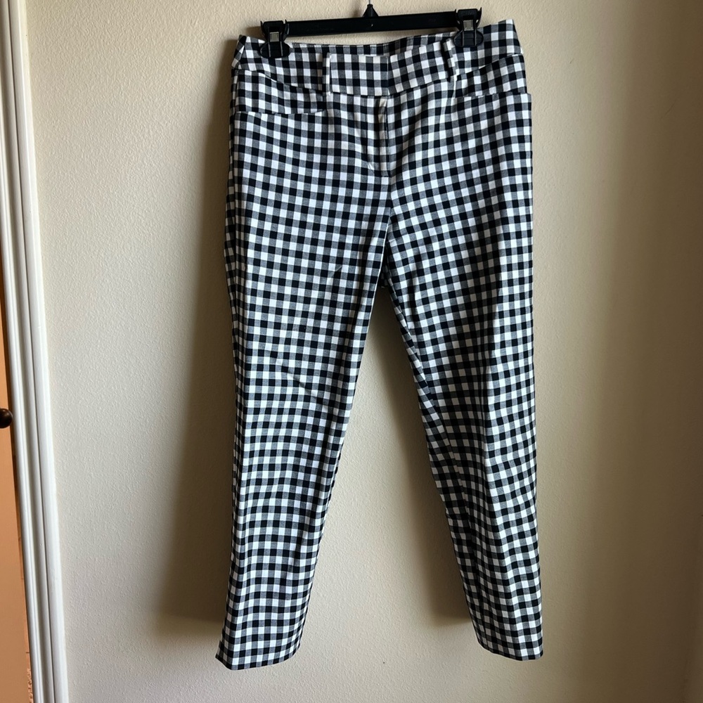 The Loft “Julie” Pants. Size 4, black and white, originally $80